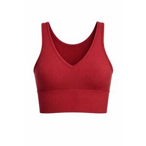 Lululemon Ebb To Street Longline Ribbed Bra 6 Rust Red Yoga Athleisure
